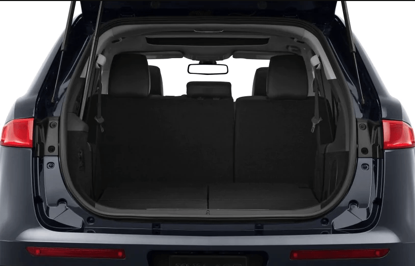 black Lincoln MKT 3 passenger luxury sedan rear luggage compartment