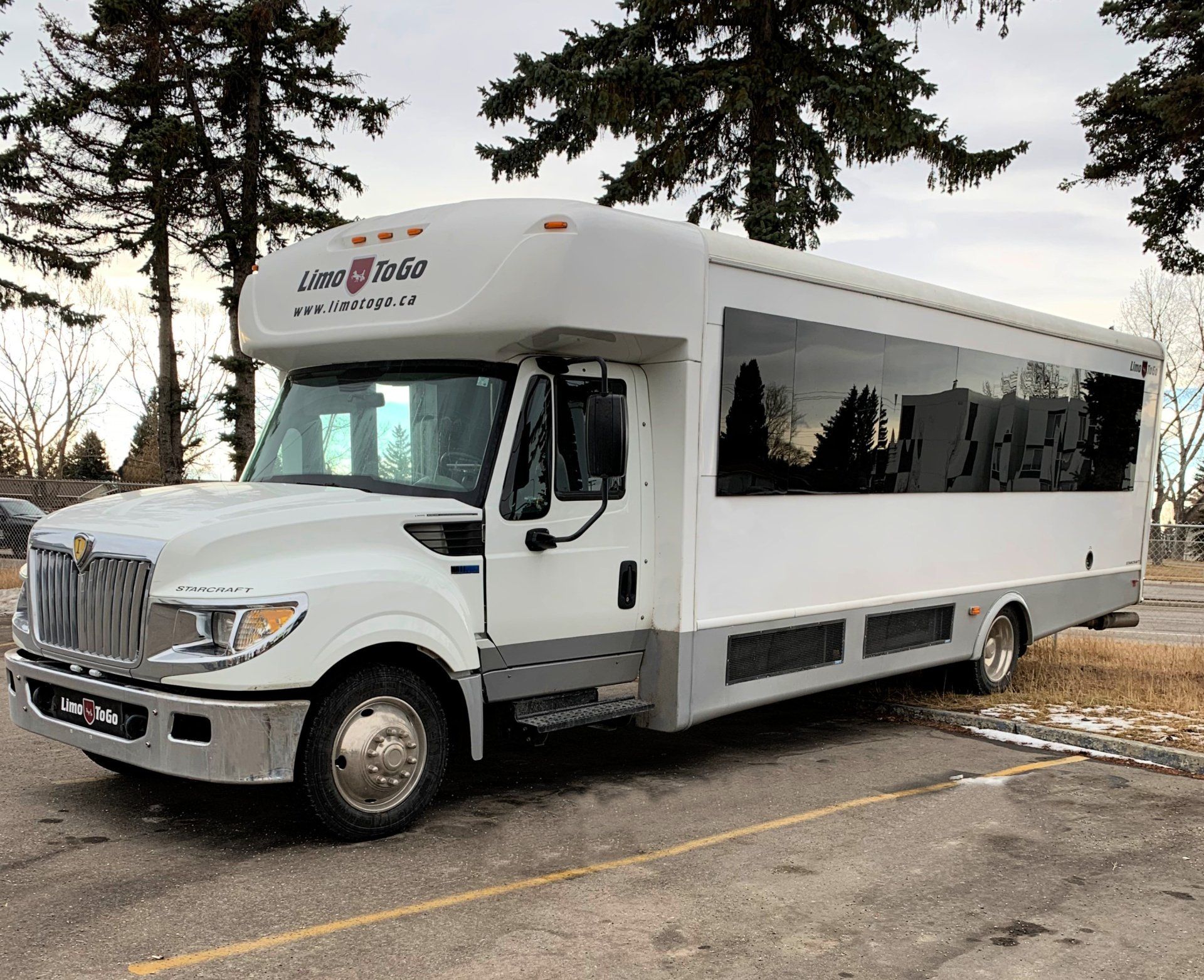 26 passenger International party bus exterior