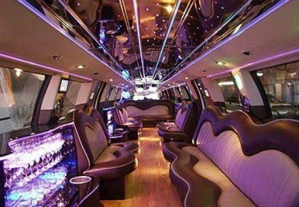 F650 Mammoth stretch truck limo interior full seating