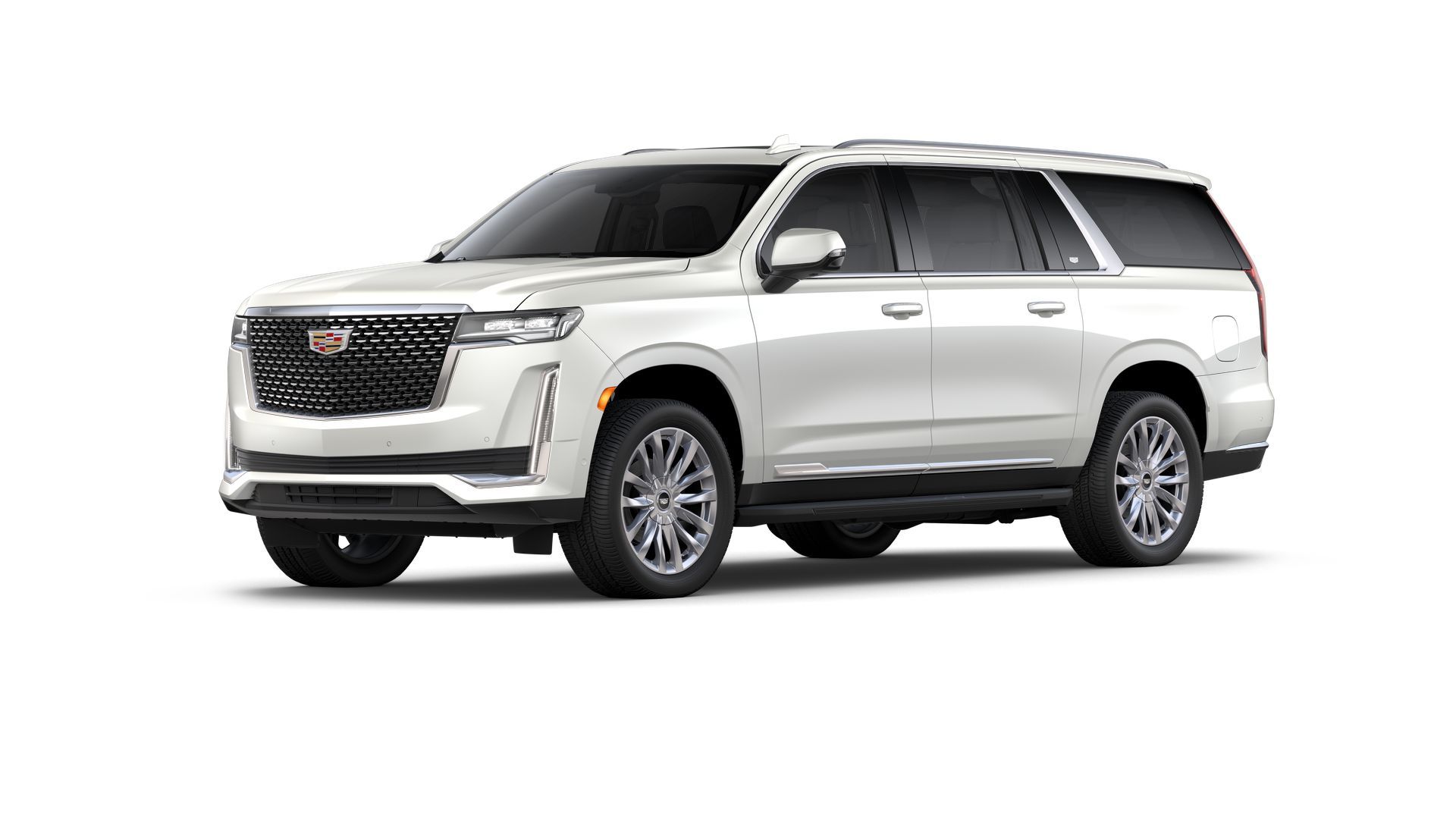 white Cadillac Escalade ESV full size SUV exterior