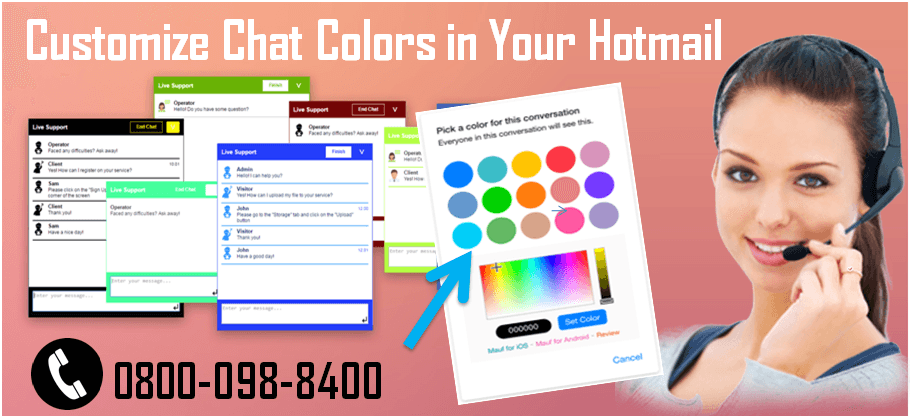 Customize caht color in hotmail