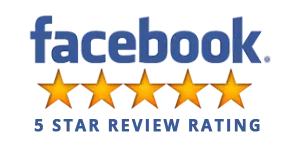 A facebook logo with five stars on it