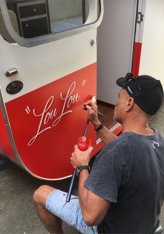Man is Painting Sign Using Brush —  Hand Painted Signs in Tweed Heads South, NSW