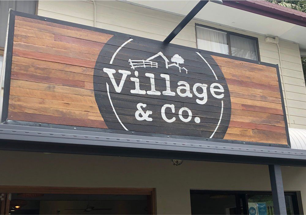 Village & Co. Logo Hand Painted Signage  —  Hand Painted Signs in Tweed Heads South, NSW