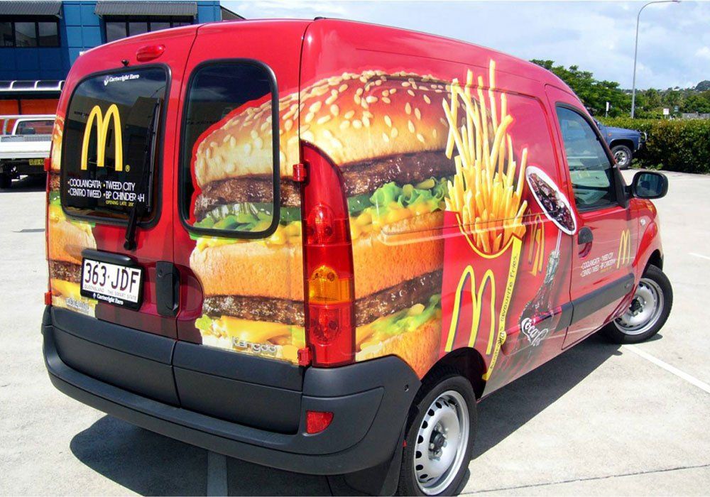 McDonald's Burger with Fries Vehicle Wrap  —  Vehicle Wraps in Tweed Heads South, NSW