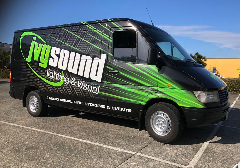 JVG Sound Vehicle Wrap Signage Full View — Vehicle Wraps in Tweed Heads South, NSW