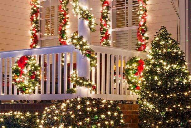 A House Is Decorated With Christmas Lights — Wilmington, DE — Can-Man Exterior