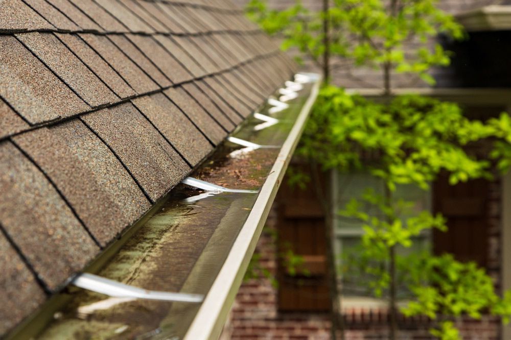 Closer Look Of A Blocked Gutters 