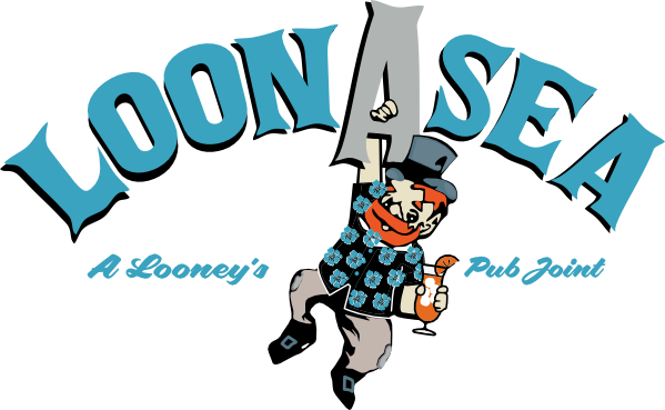 LoonAsea logo with leprechaun hanging from the 'A' in LoonAsea text