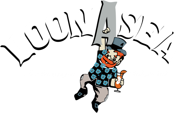 LoonAsea logo with leprechaun hanging from the 'A' in LoonAsea text