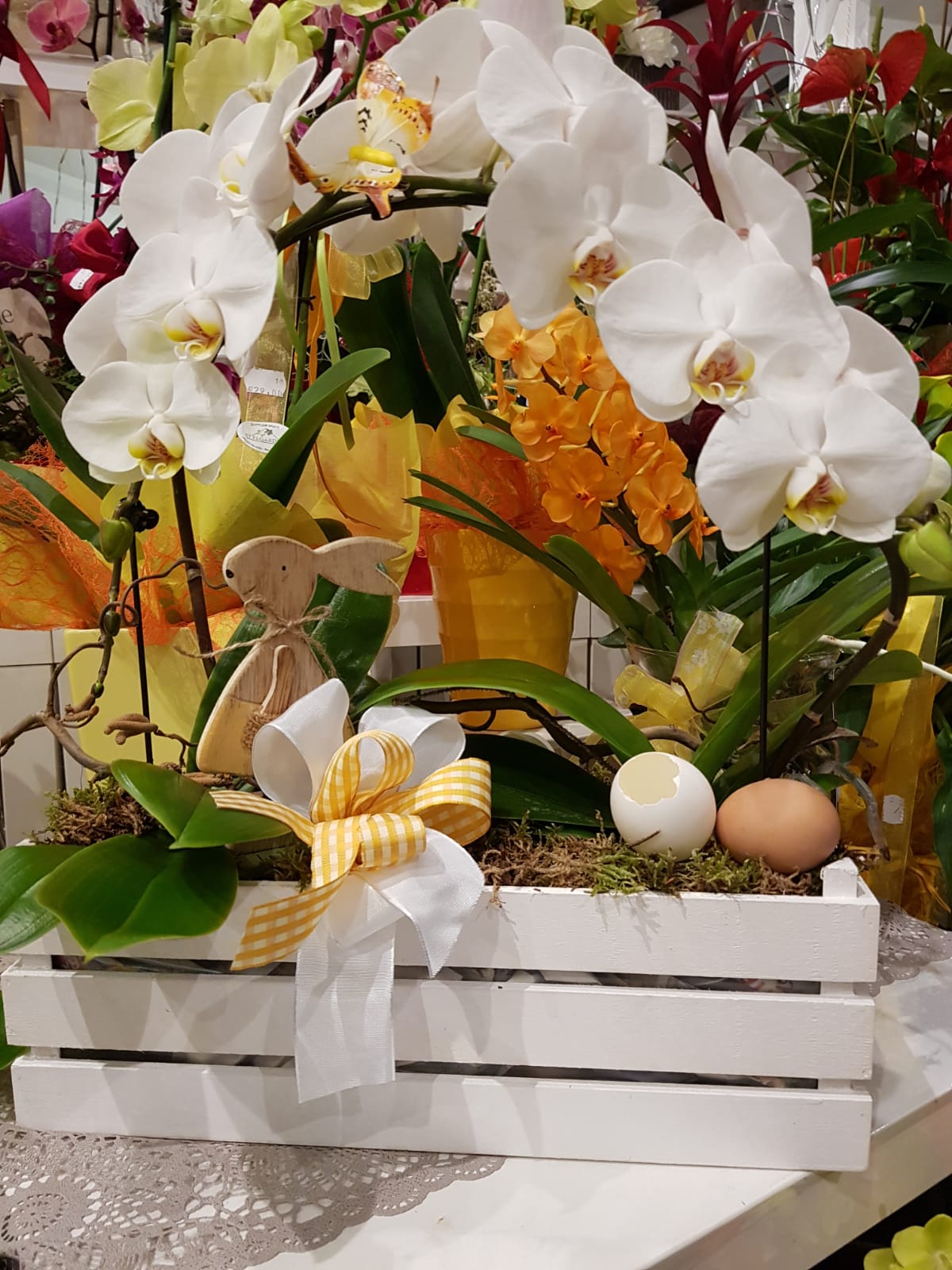 composizione floreale pasquale