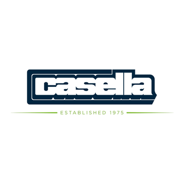 A logo for casella established in 1975 on a white background
