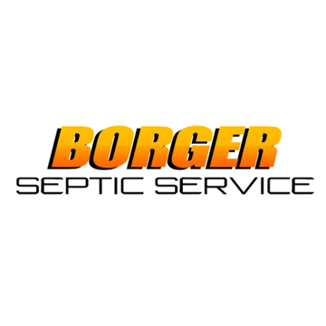 A logo for a company called borger septic service