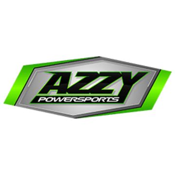 A logo for a company called azzy powersports on a white background.