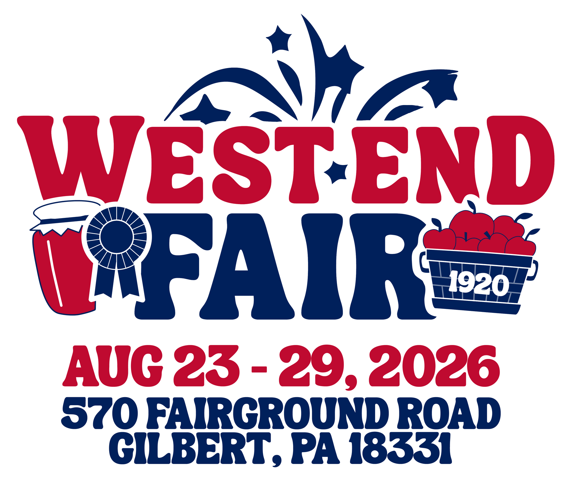 A logo for the west end fair