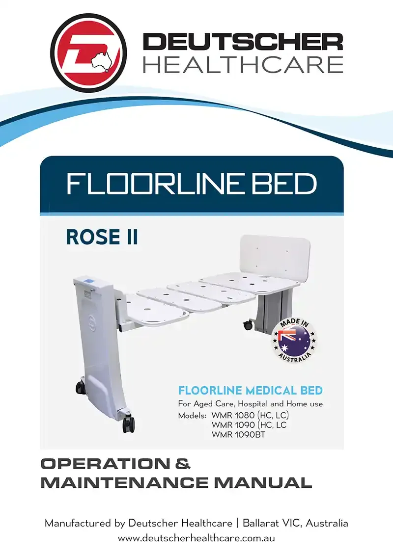 Download Manual Download the WMR Rose II Bed product manual from Deutscher Healthcare