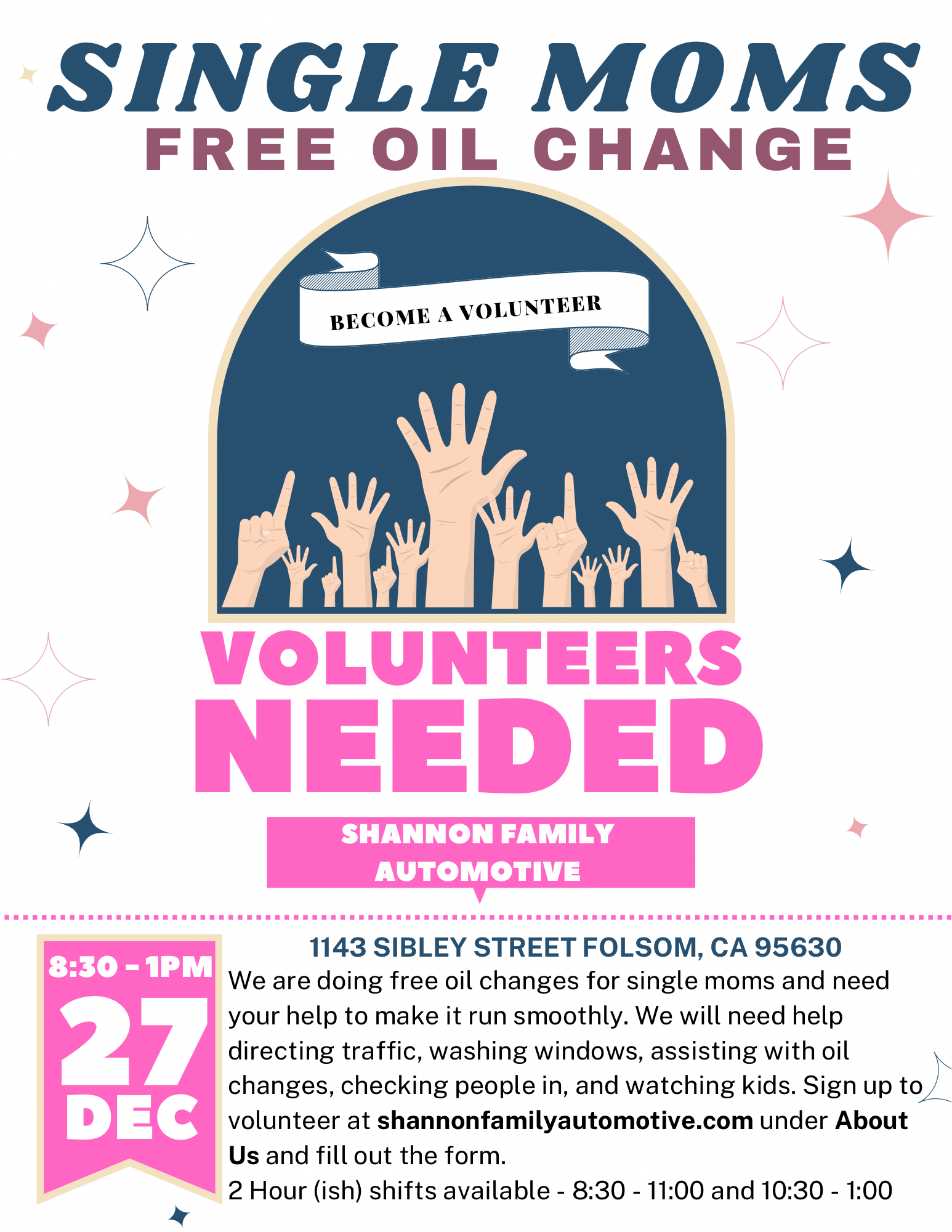 Single Moms Free Oil Change | Shannon Family Automotive