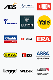 Abs locks,Union locks,Ultion locks,Yale locks,Chubb locks,Evva locks,Cisa locks,Assa Abloy locks,Legge locks.Weiser locks,Multi lock