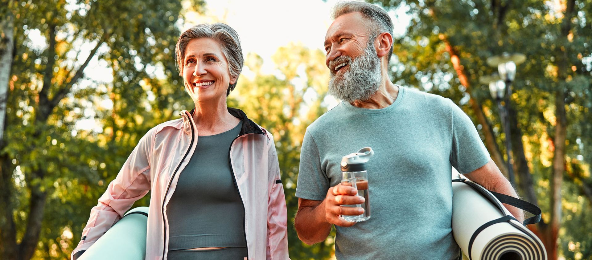 Couple practicing healthy aging tips