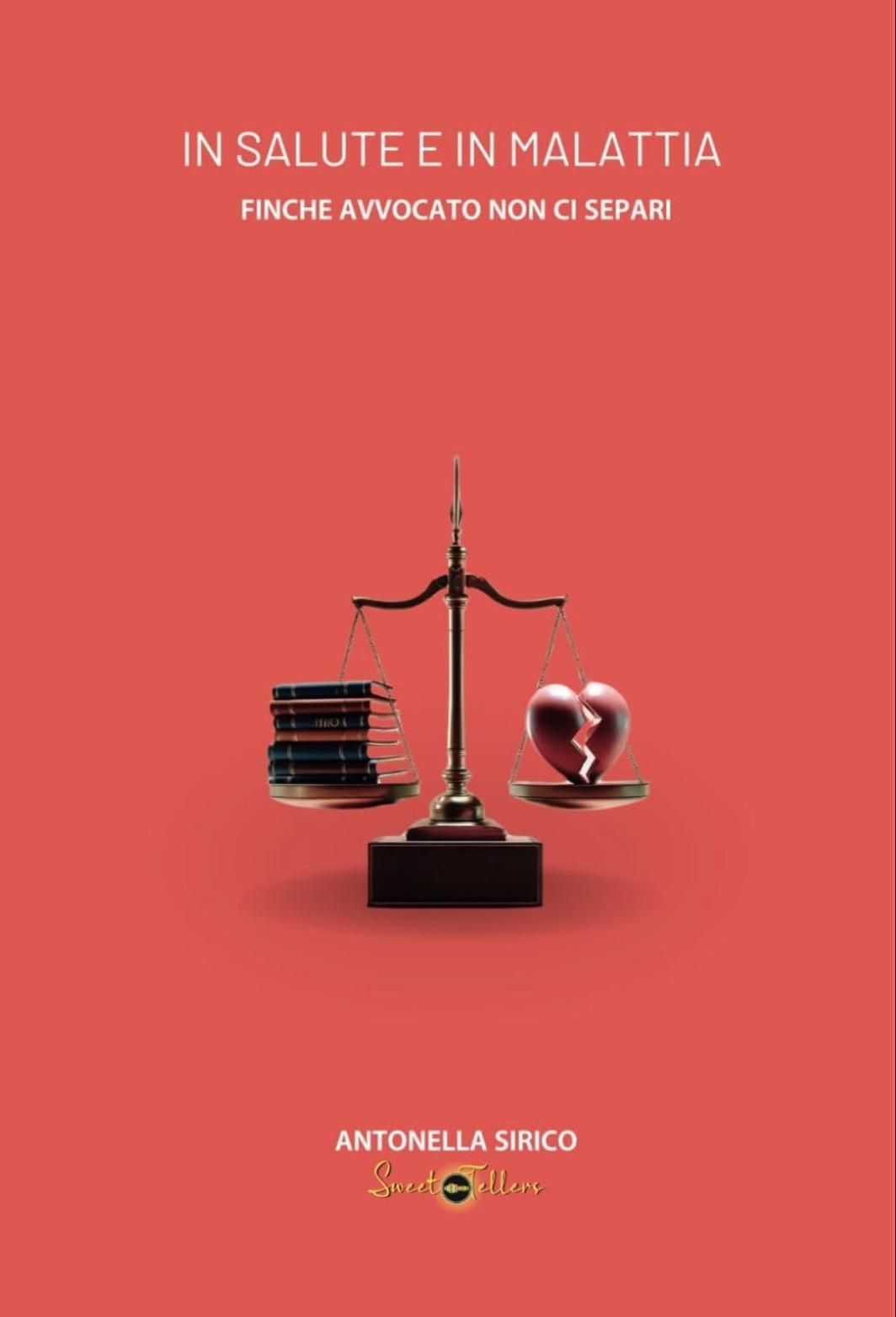 Una copertina di libro con una bilancia e un cuore sopra.