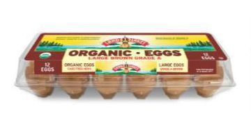 A carton of 12 Land O Lakes® Large Brown Eggs in a plastic carton.