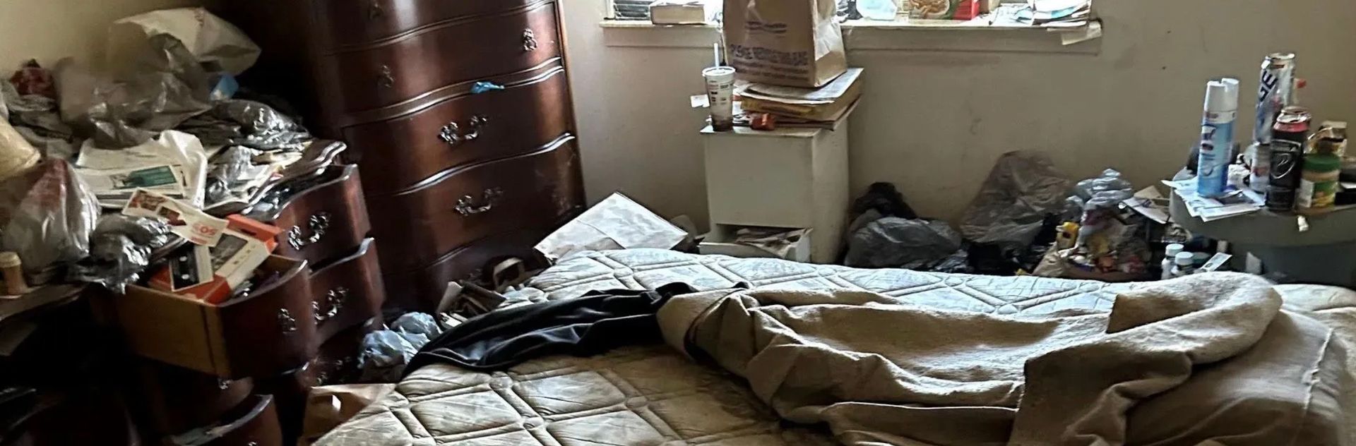 A before shot of a hoard cleaning in Pittsburgh, PA by Kingdom Bio Recovery & Restoration