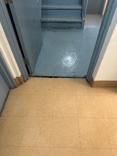 An after shot of a bloody floor from a crime scene cleanup in Ohio by Kingdom Bio Recovery & Restoration