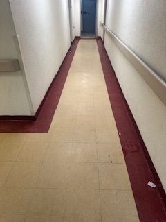An after shot of a bloody floor from a crime scene cleanup in Ohio by Kingdom Bio Recovery & Restoration