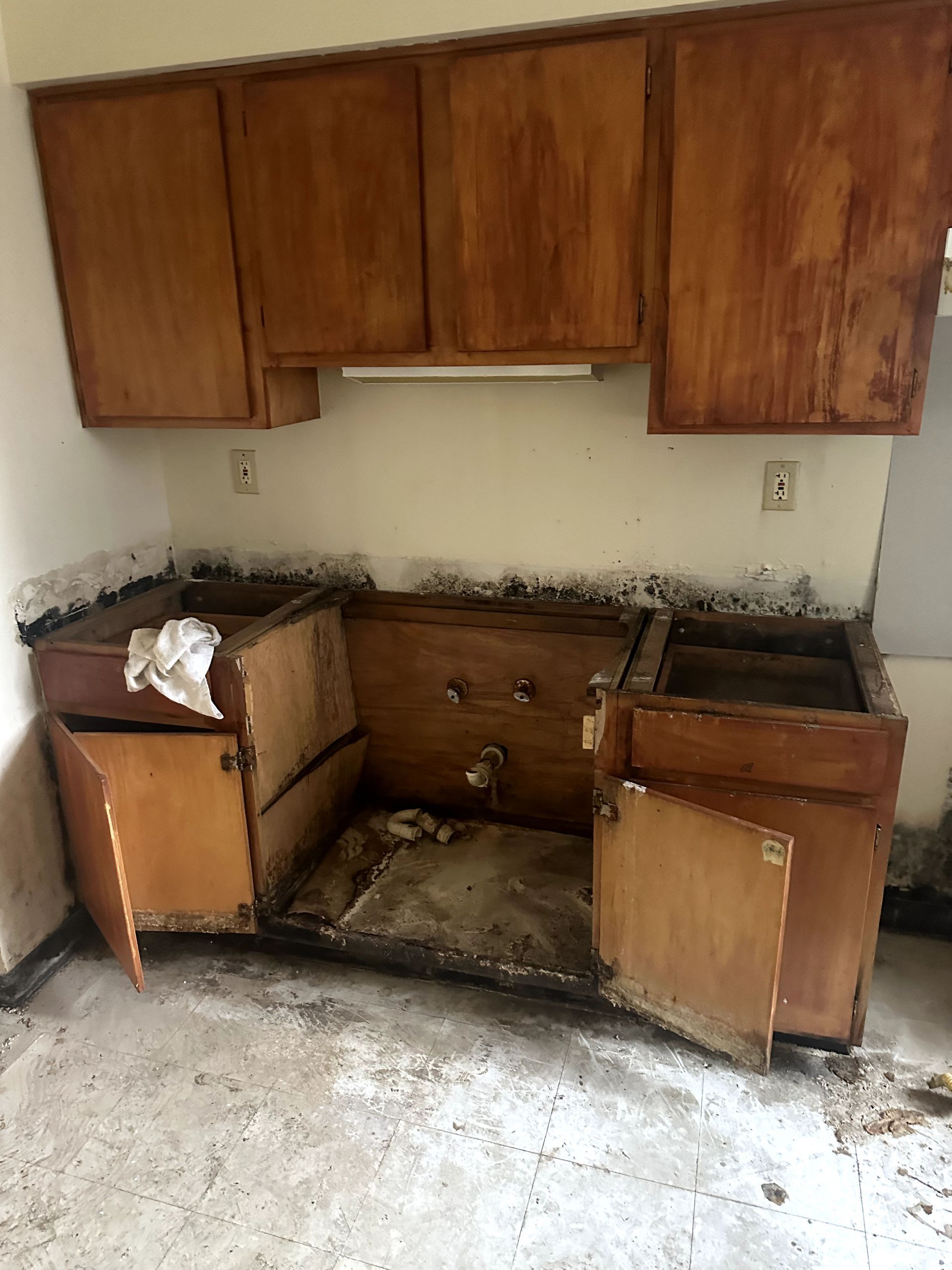 A during shot of a trauma cleanup in Ohio in progress by Kingdom Bio Recovery & Restoration