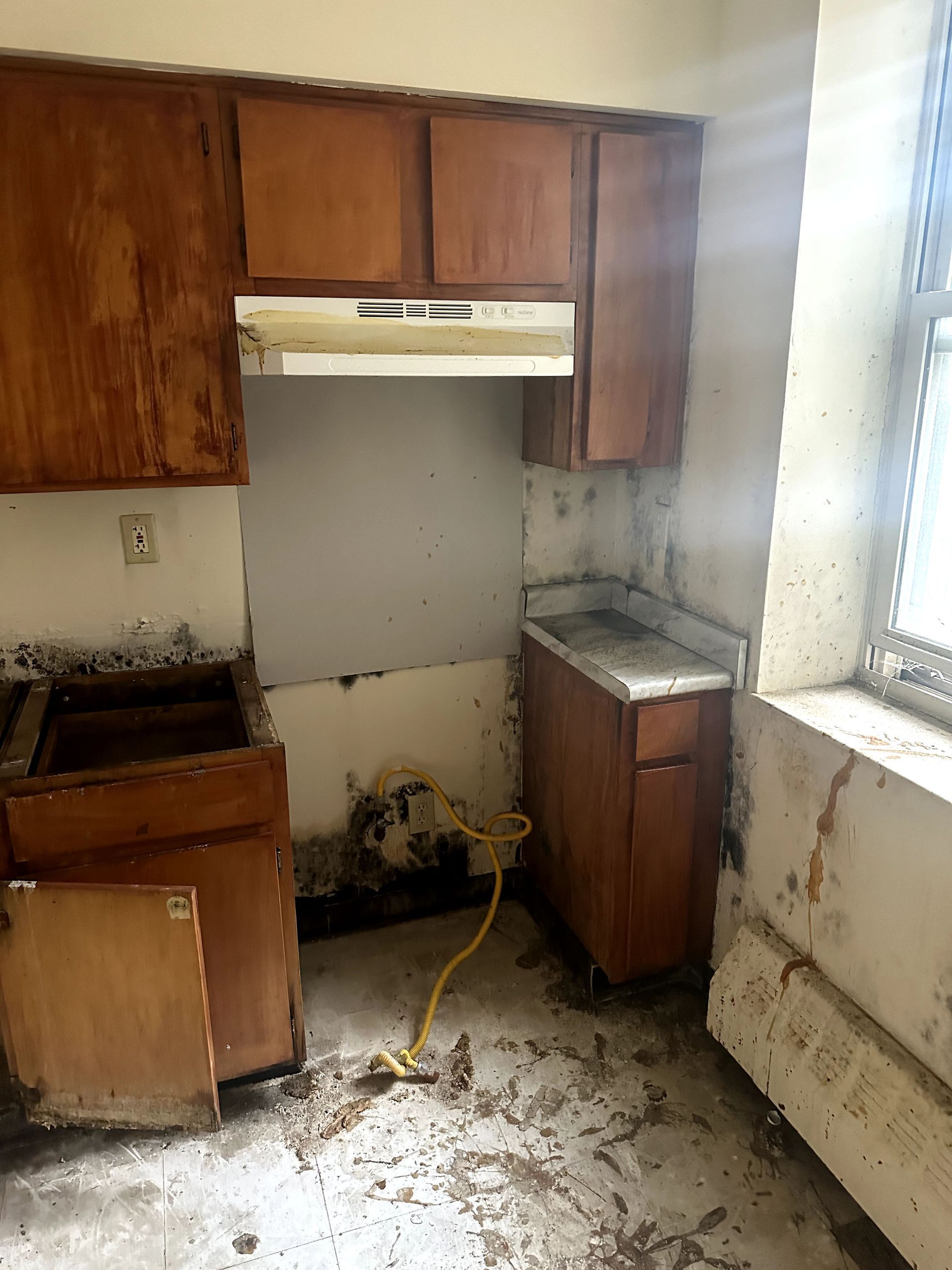 A during shot of a trauma cleanup in Ohio in progress by Kingdom Bio Recovery & Restoration