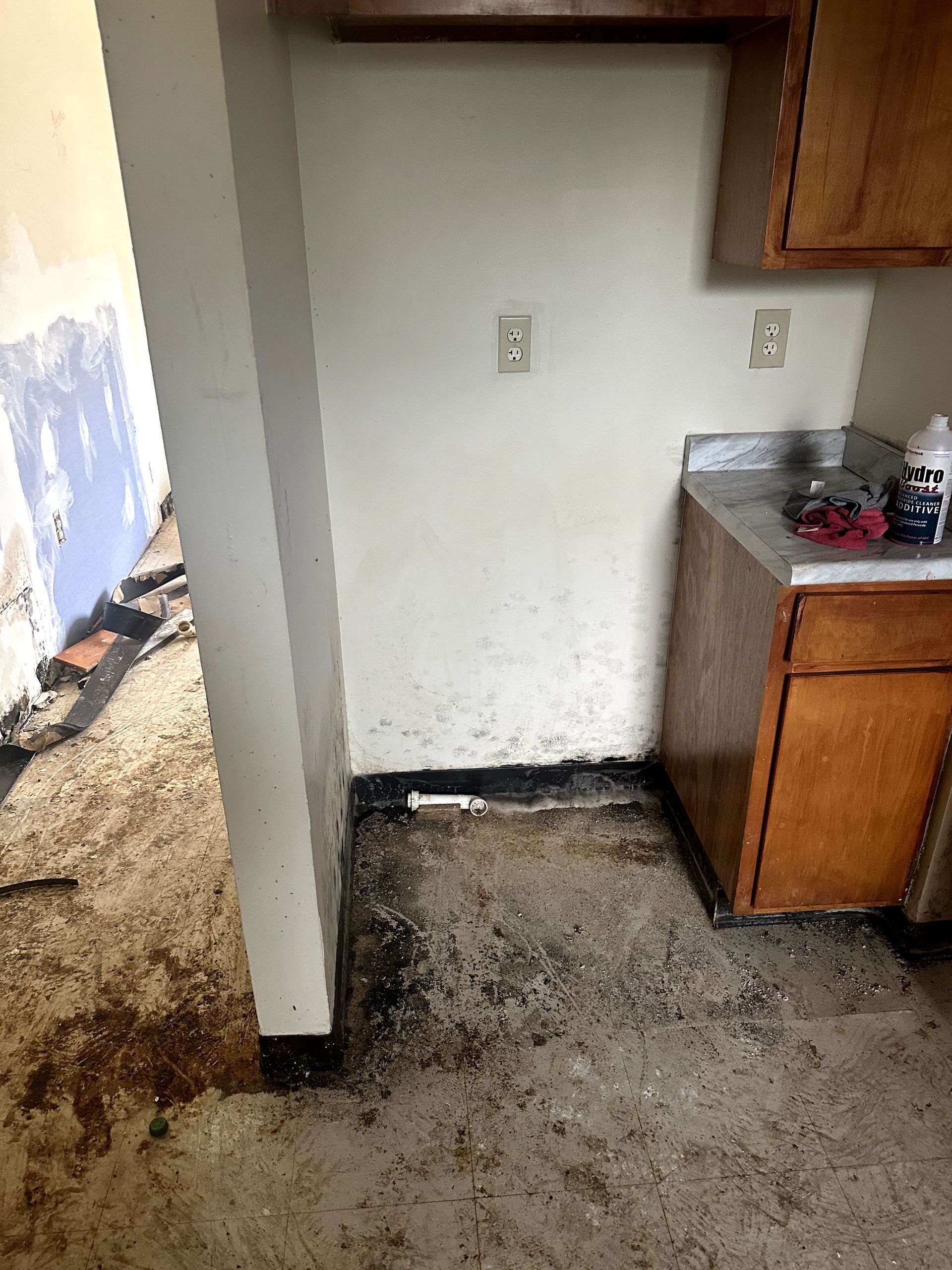 A during shot of a trauma cleanup in Ohio in progress by Kingdom Bio Recovery & Restoration