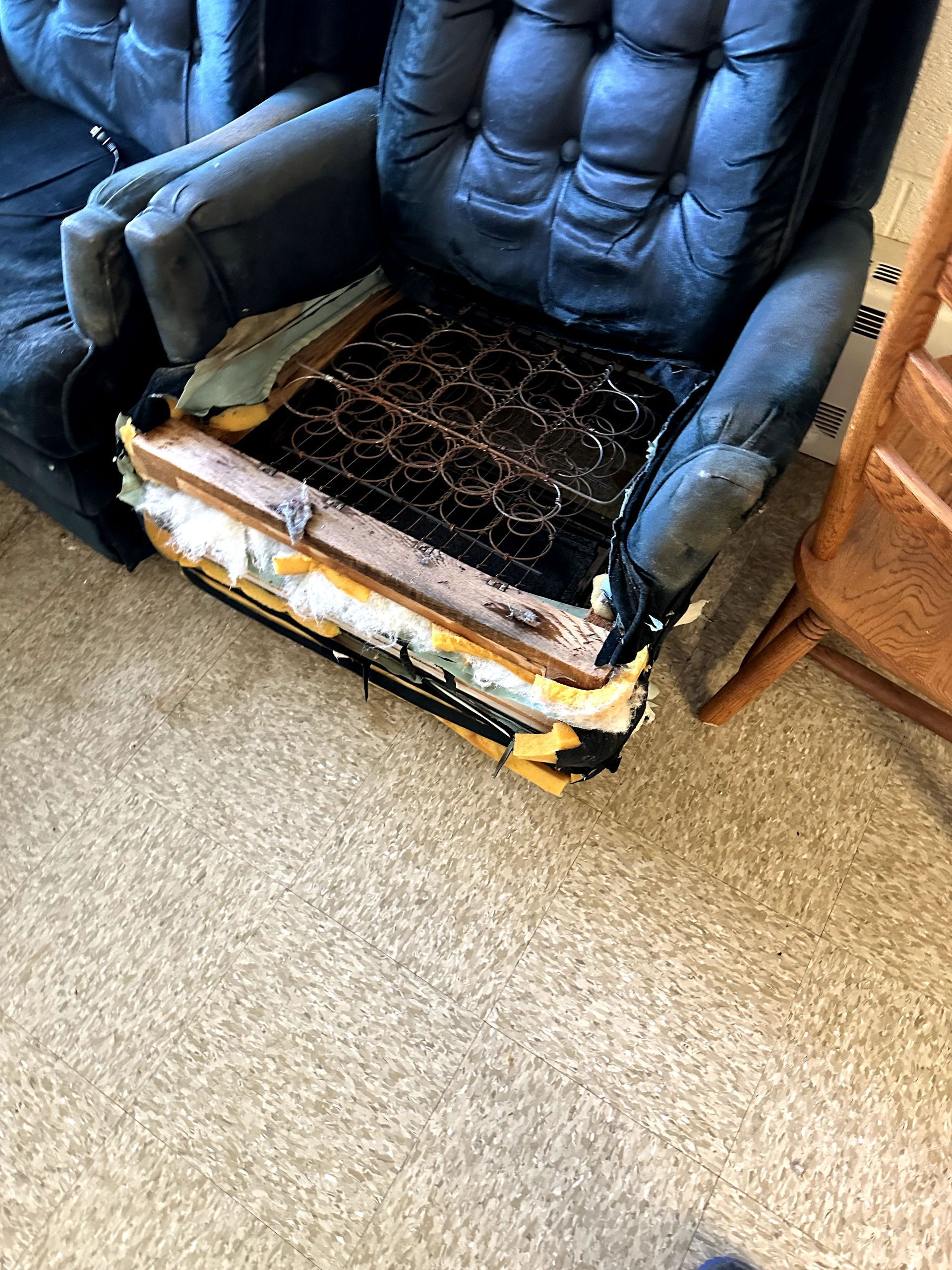 A during shot of a crime scene cleanup in Ohio by Kingdom Bio Recovery & Restoration hard at work