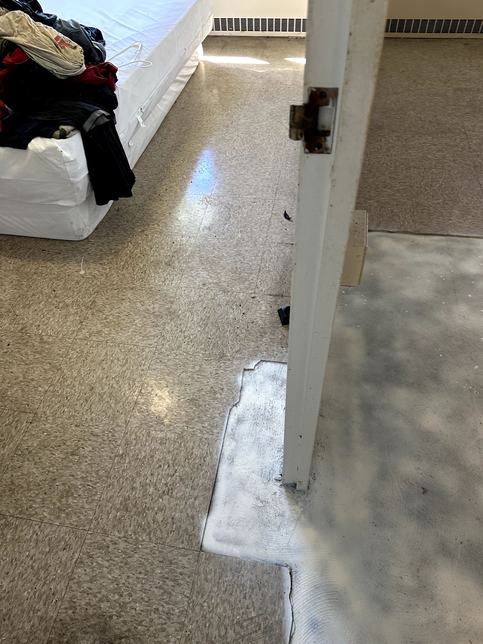 A during shot of a crime scene cleanup in Ohio by Kingdom Bio Recovery & Restoration hard at work