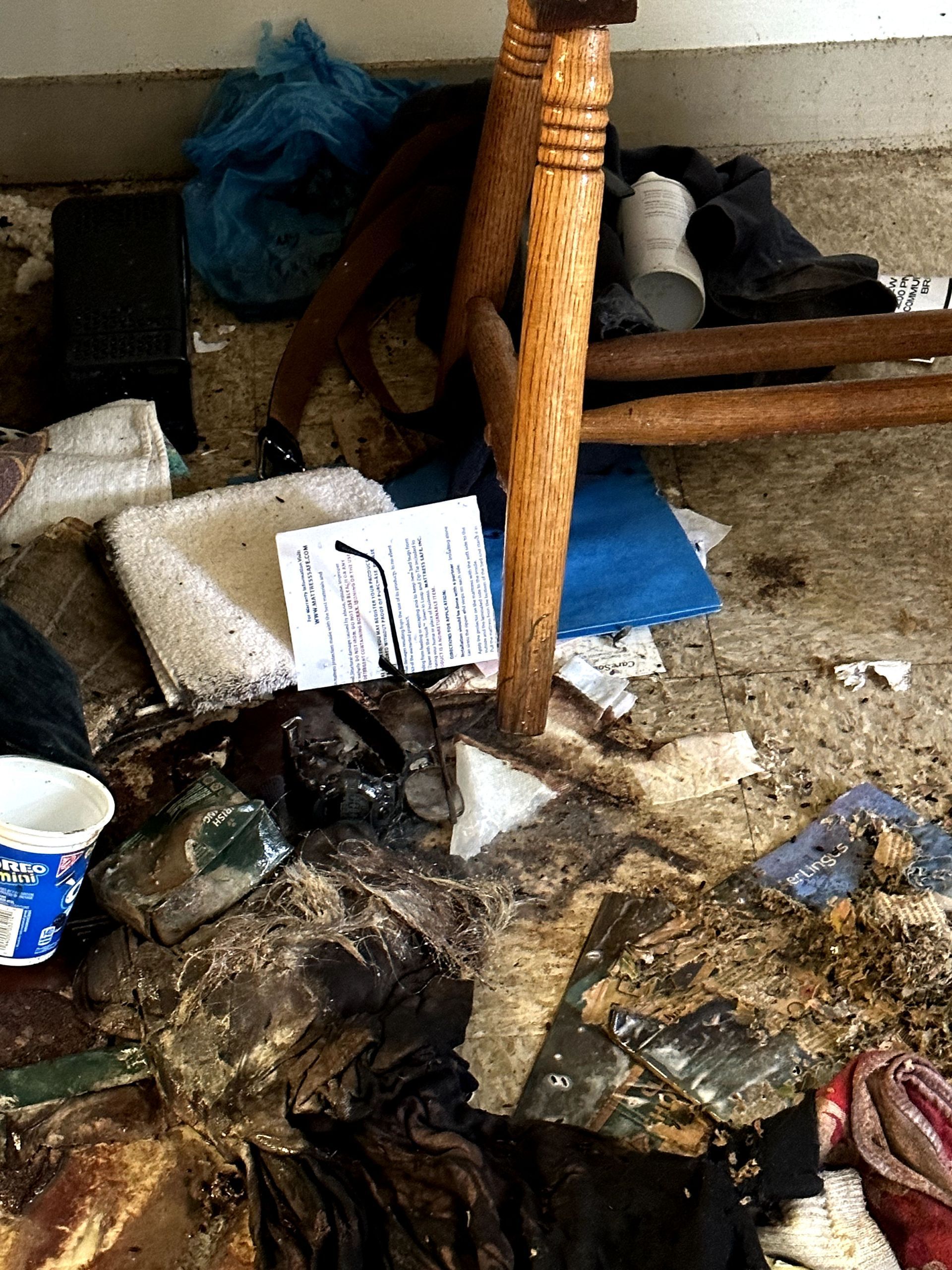 A before shot of a crime scene cleanup in Ohio by Kingdom Bio Recovery & Restoration