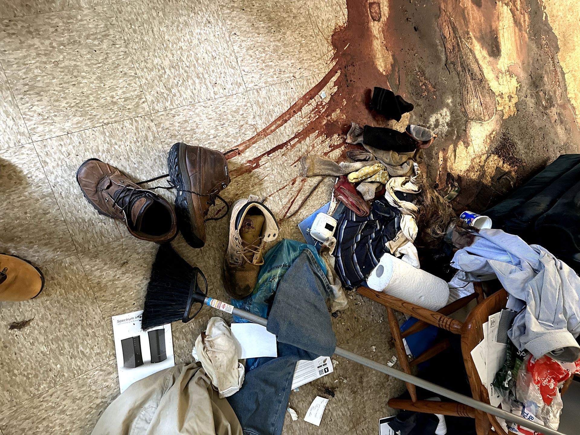 A before shot of a crime scene cleanup in Ohio by Kingdom Bio Recovery & Restoration