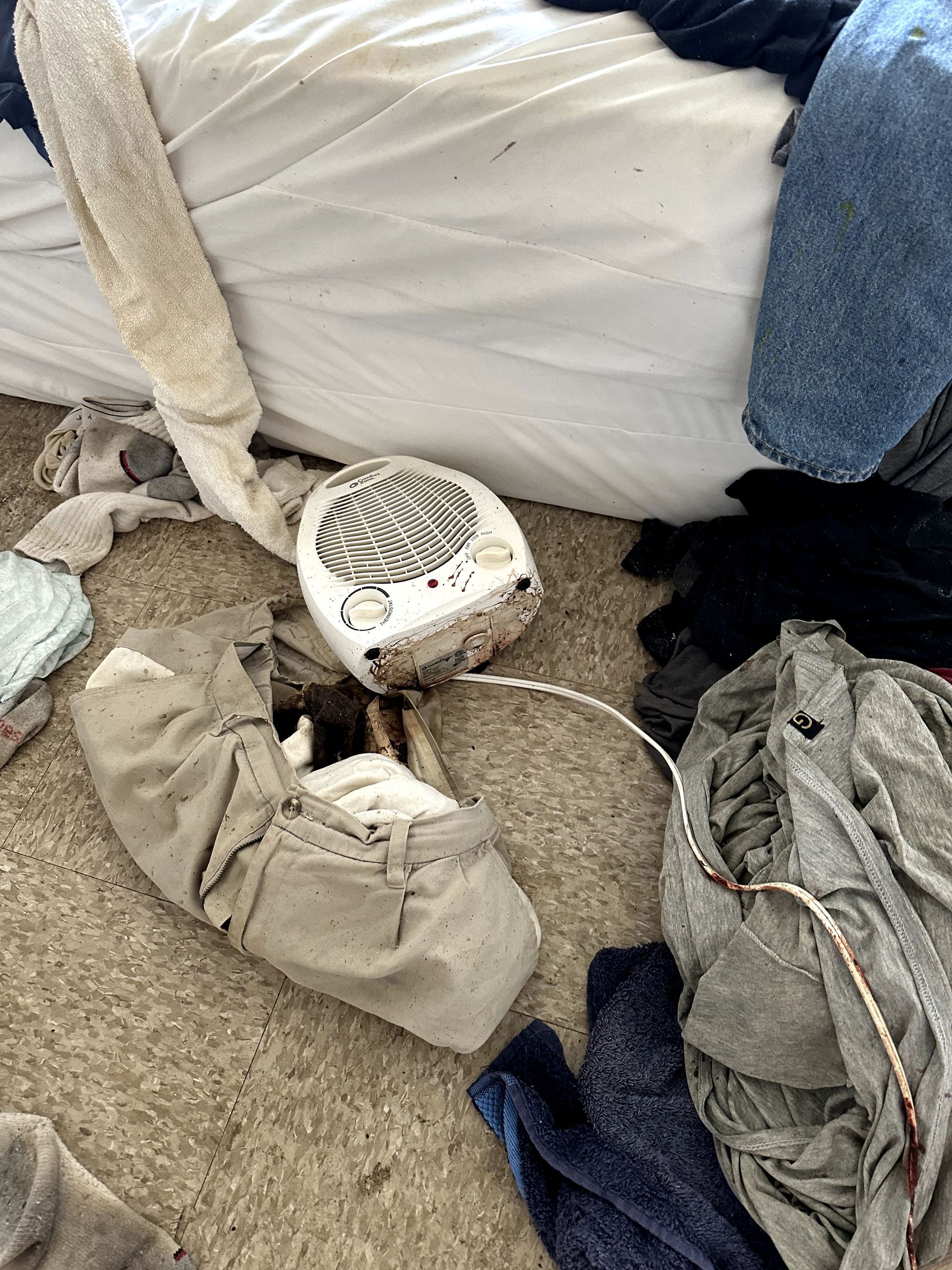 A before shot of a hoard cleanup in Ohio by Kingdom Bio Recovery & Restoration