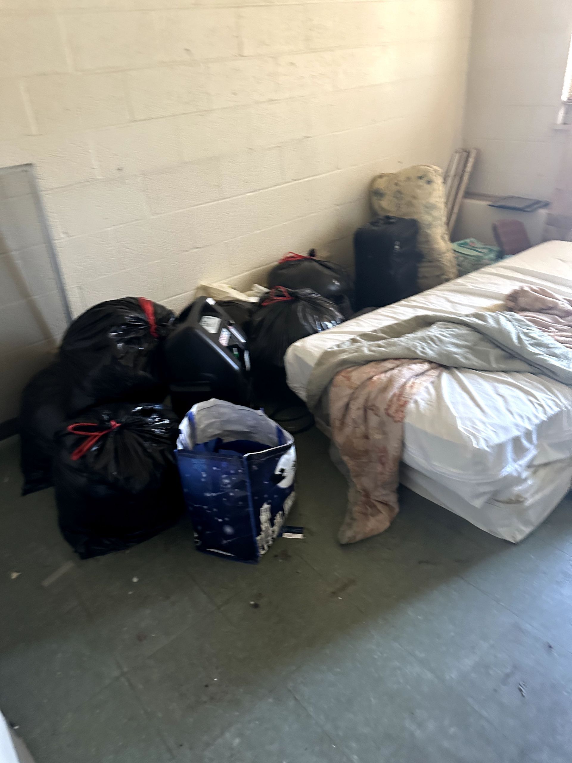 A during shot of a bedroom in a trauma and death crime scene cleanup in Ohio by Kingdom Bio Recovery & Restoration