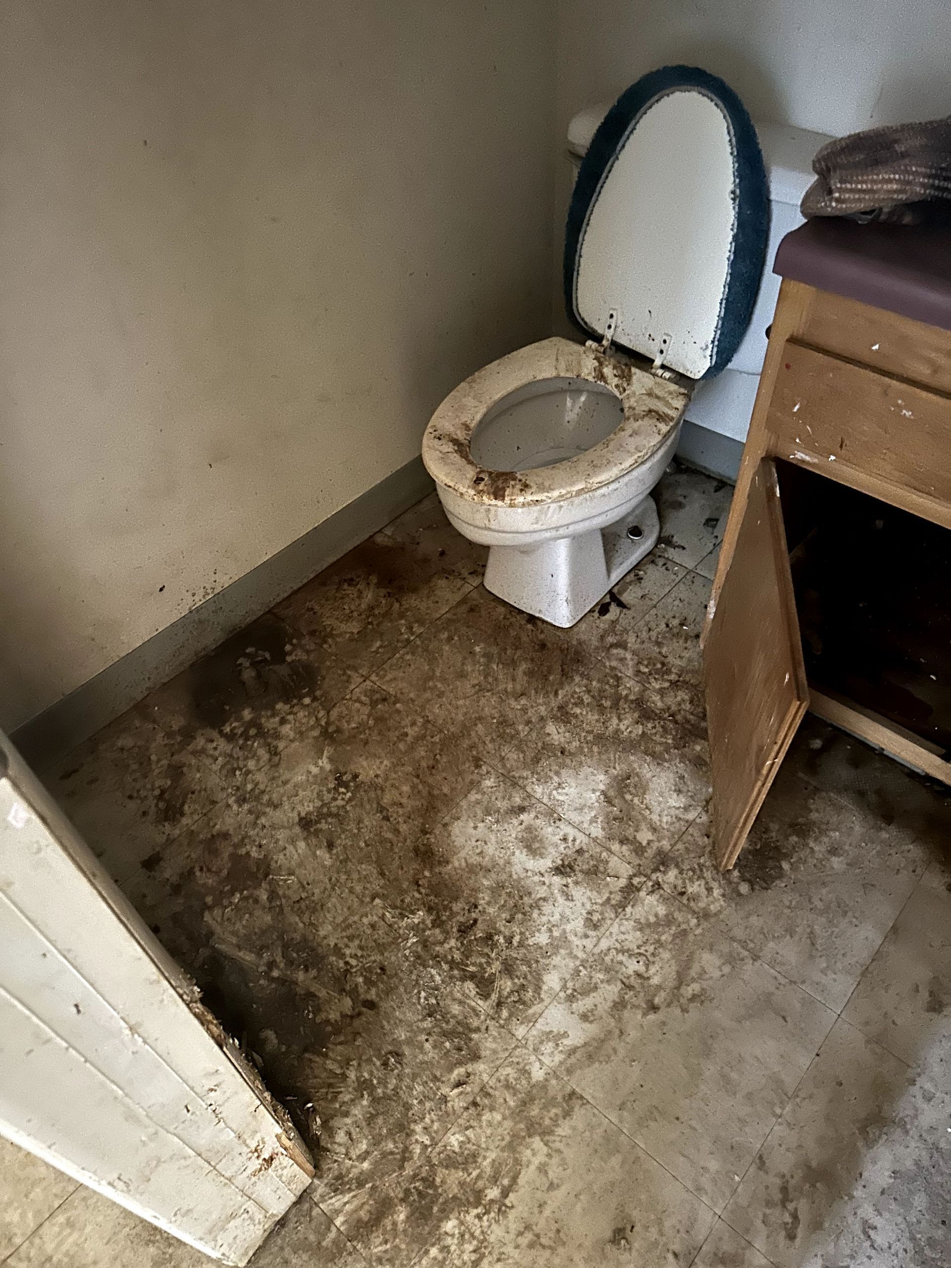 A before shot of a water damage restoration in Pittsburgh, PA by Kingdom Bio Recovery & Restoration