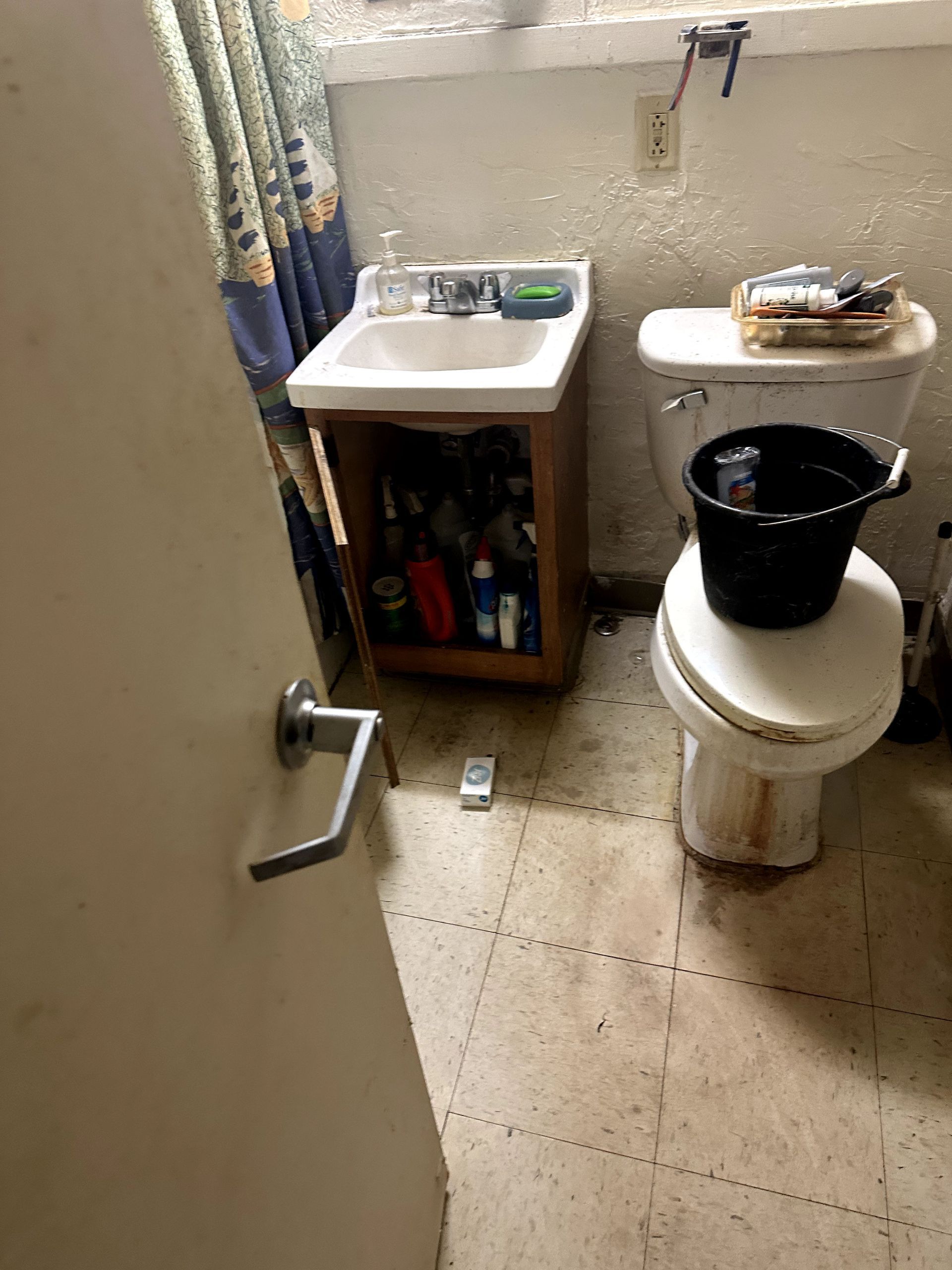 A before shot of a sewage cleanup in Pittsburgh, PA by Kingdom Bio Recovery & Restoration