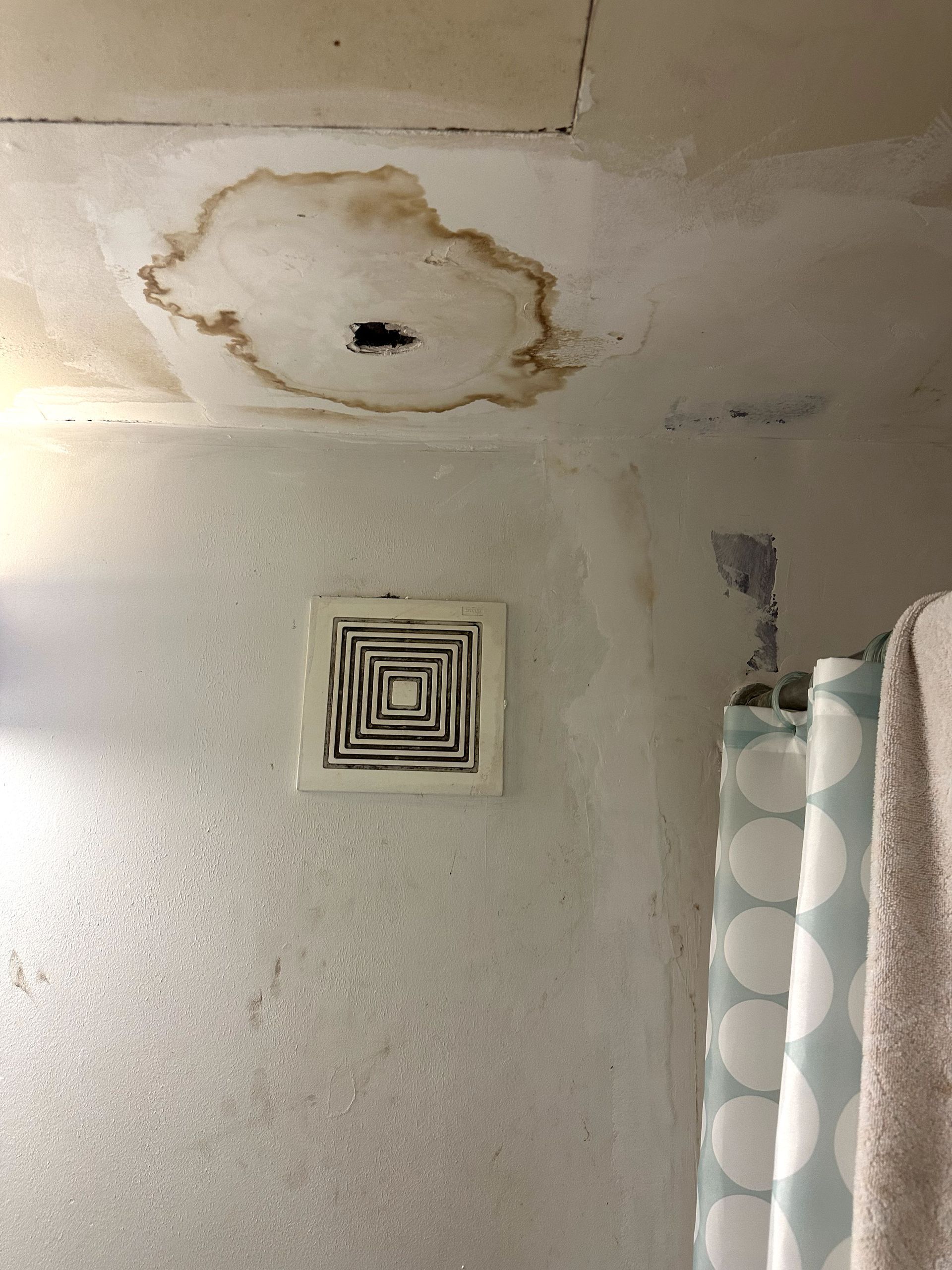 A before shot of a water damage restoration in Pittsburgh, PA by Kingdom Bio Recovery & Restoration