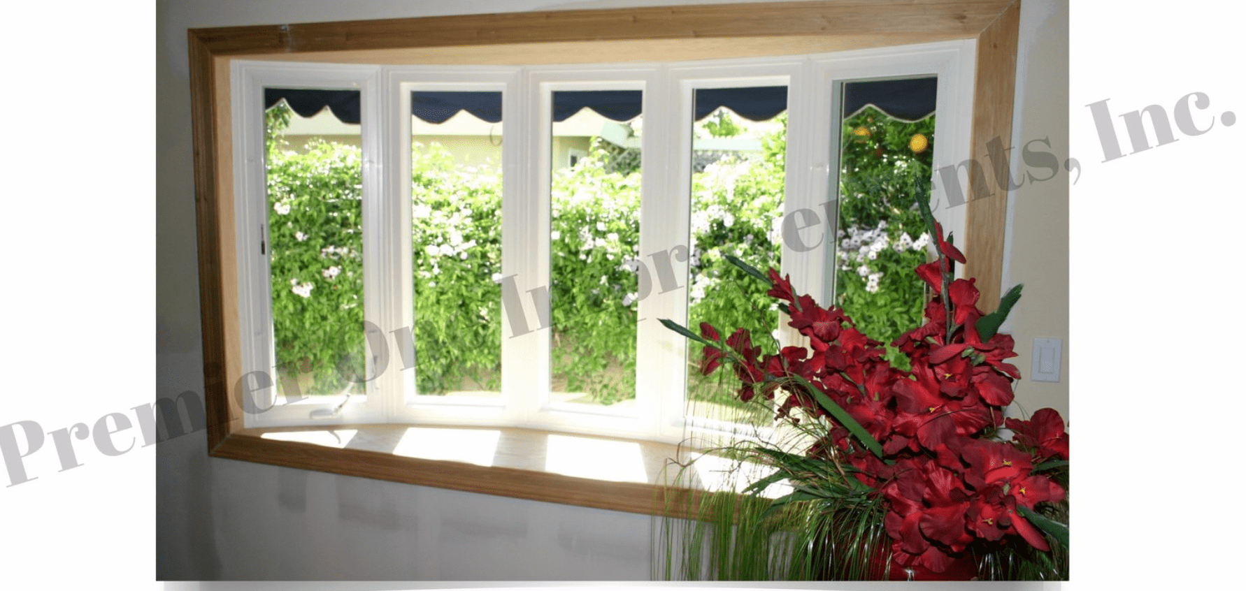 Window With Nice Flower — Orange, CA — Premier One Windows