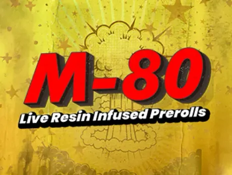 M-80 live resin infused prerolls logo