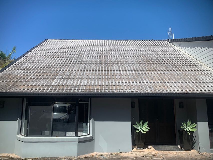 White Roof Before Cleaning — House & Roof Painting & Restorations In Maroochydore, QLD