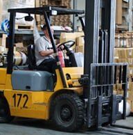 Worker operating a forklift — Construction Rentals in New Castle, Pennsylvania