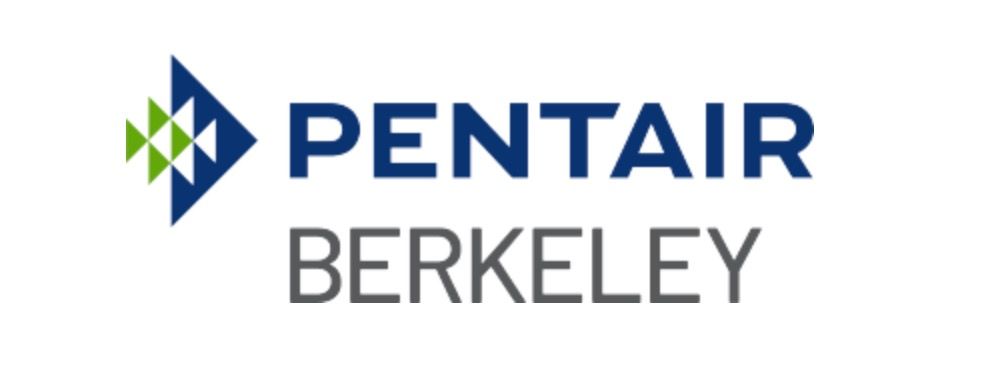 The logo for pentair berkeley is blue and green