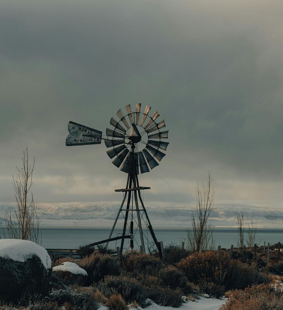 Windmill used to power a rural water system in Rochester, Washington