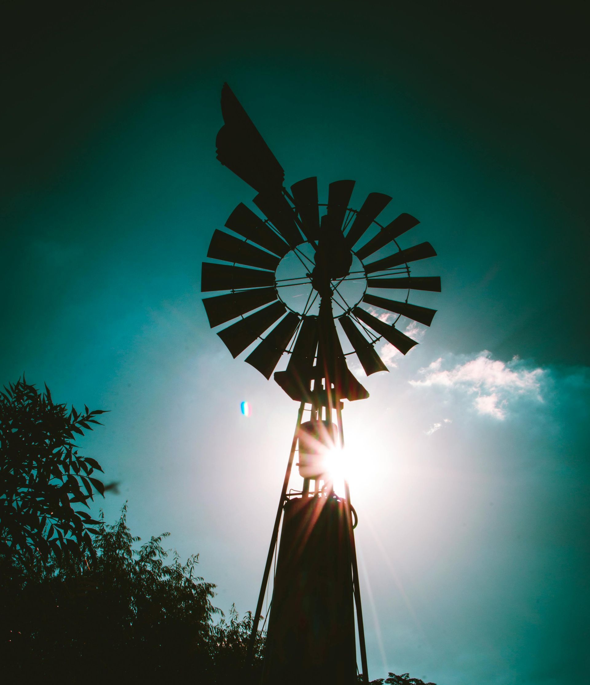 Windmill driven water well in Montesano, WA