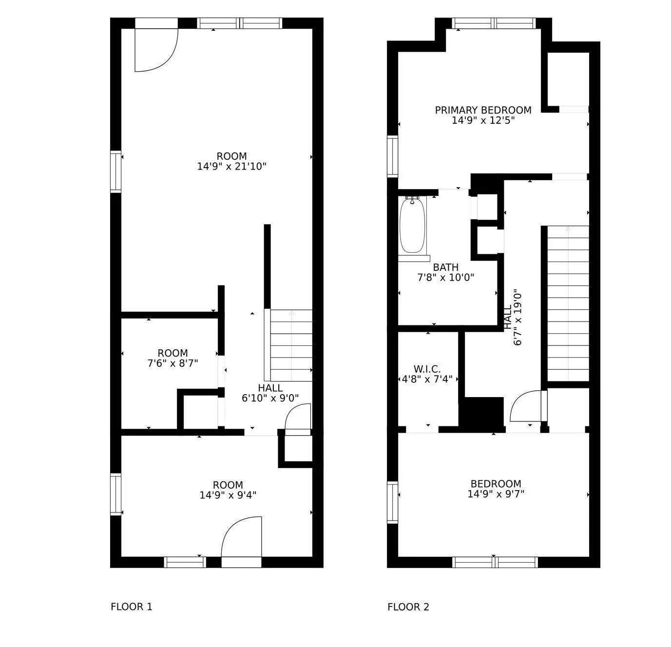 A living room with a fireplace and a ceiling fan