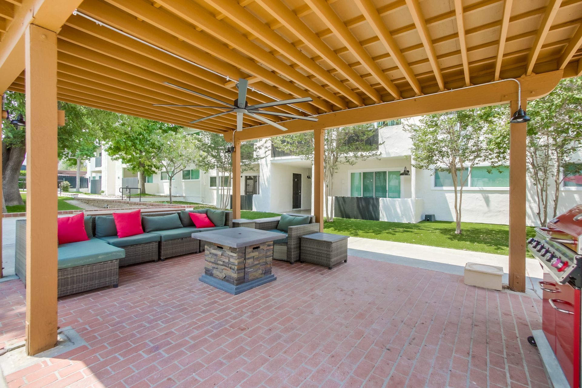 Photo showing outdoor lounge area