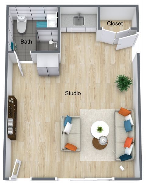 Floor plan for Studio A